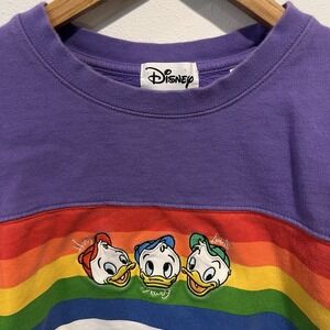 Disney Parks Huey Dewey Louie Sweatshirt Small Ducktales Cropped Oversiized